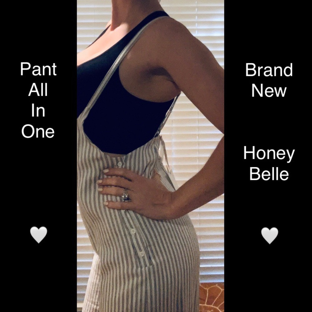 Honey Belle Jumper All-in-one pant suit stripe